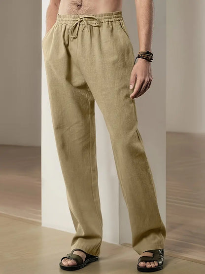 Linnen Broek Zomerse Comfortabele Stijl voor Mannen