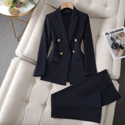 Klassieke Blazer Broek Set voor Dames