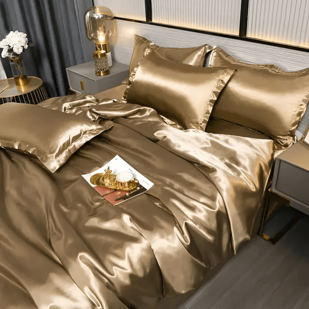 Luxe Zijden Beddengoed Set voor Ultiem Slaapcomfort – Sansoti