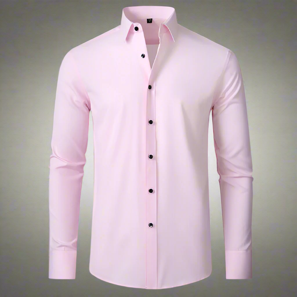 Mannen Overhemd Slim Fit Stretch Stof Hoge Kwaliteit