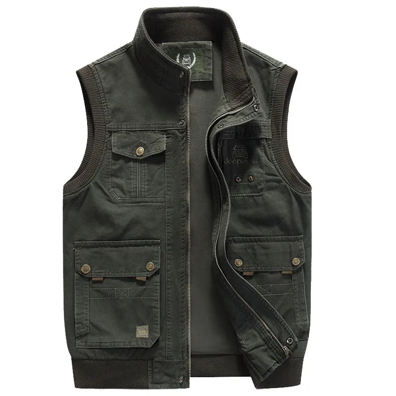 Waterdicht Outdoor Vest Heren met Veel Zakken en Functionele Details