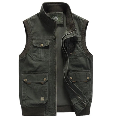 Waterdicht Outdoor Vest Heren met Veel Zakken en Functionele Details