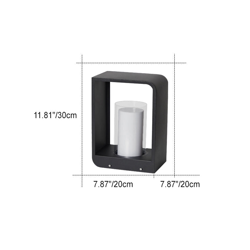 Led tuinlamp voor buiten – vierkante moderne buitenlamp met warm licht