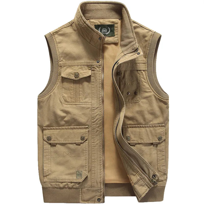 Waterdicht Outdoor Vest Heren met Veel Zakken en Functionele Details