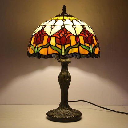 Tiffany Tafellamp Buntglas Klassiek 45cm E26 Glas Metaal Woonkamer