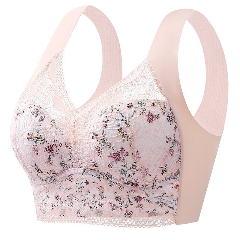 Full-Coverage BH Naadloos Extra Ondersteuning Elastisch Damesondergoed Zwart Beige Dagelijks Comfort