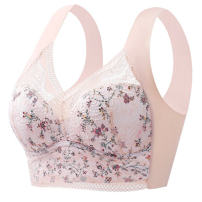 Full-Coverage BH Naadloos Extra Ondersteuning Elastisch Damesondergoed Zwart Beige Dagelijks Comfort