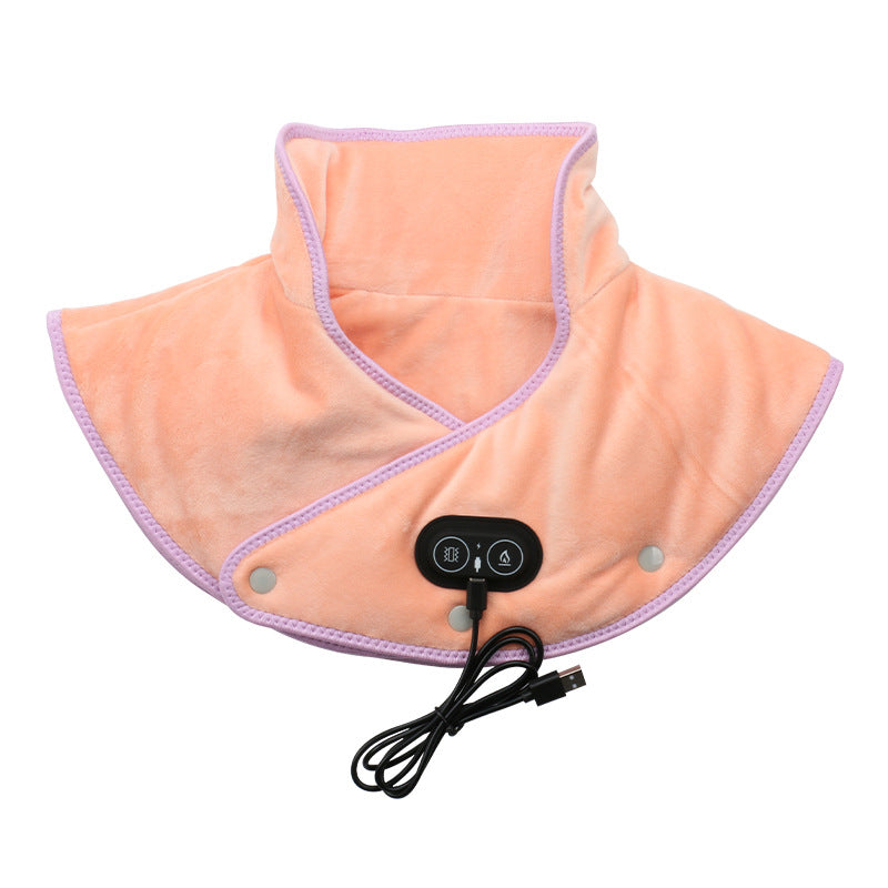 Verwarmingskussen voor Nek en Schouders met Trilmassage USB Oplaadbaar Grijs Roze Geel 3 Warmtestanden