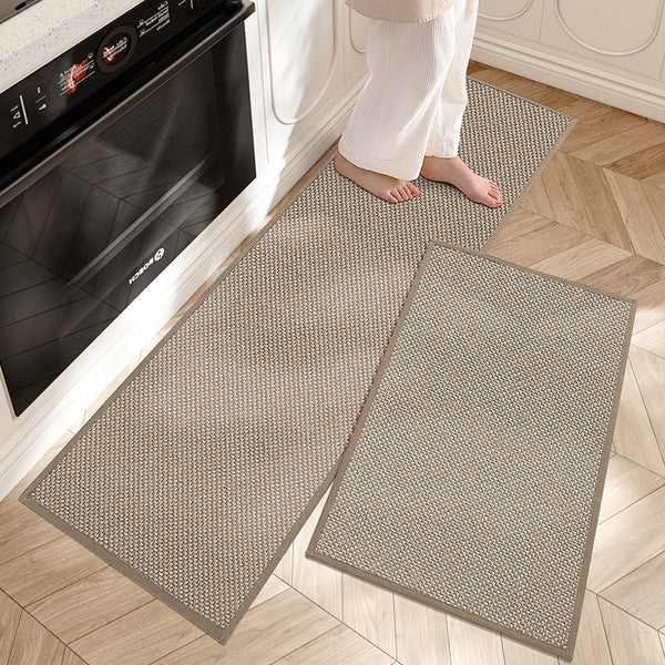 Keukenmat Set PVC Schuim Antislip 45x120 45x70 cm Beige Keuken Runner Comfortmat Vlekbestendig Werkruimte