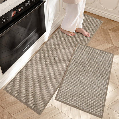Keukenmat Set PVC Schuim Antislip 45x120 45x70 cm Beige Keuken Runner Comfortmat Vlekbestendig Werkruimte