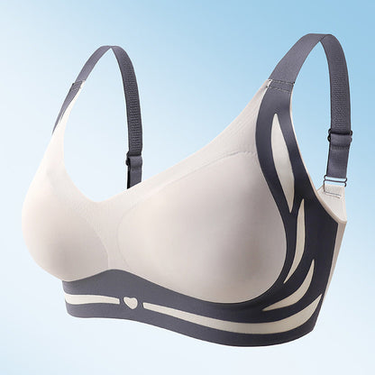 Draadloze Push-Up BH Zonder Beugel Ademend Katoen Verstelbare Brede Bandjes Comfortabel Dames Ondergoed