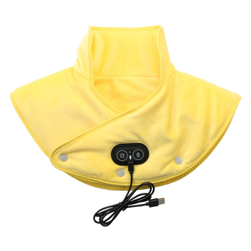 Verwarmingskussen voor Nek en Schouders met Trilmassage USB Oplaadbaar Grijs Roze Geel 3 Warmtestanden