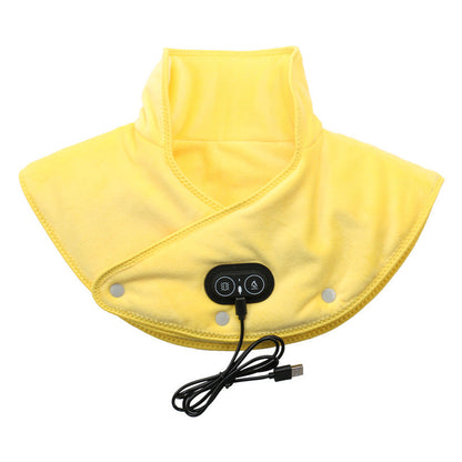 Verwarmingskussen voor Nek en Schouders met Trilmassage USB Oplaadbaar Grijs Roze Geel 3 Warmtestanden