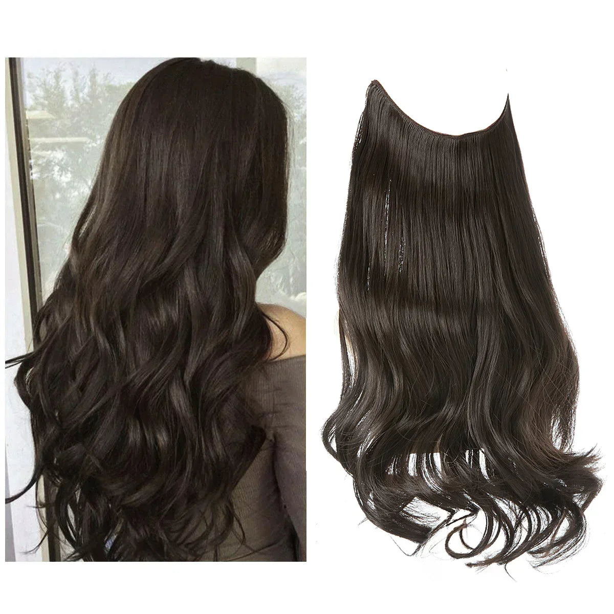 Echthaar Extensions met Natuurlijke Golvende Volume Blond 35-45cm