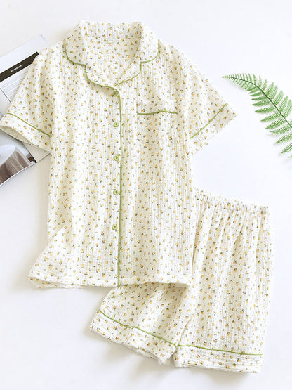 Vrouwen Pyjama Set Katoen Zacht Elegante Ontwerp