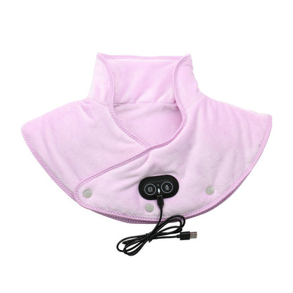 Verwarmingskussen voor Nek en Schouders met Trilmassage USB Oplaadbaar Grijs Roze Geel 3 Warmtestanden