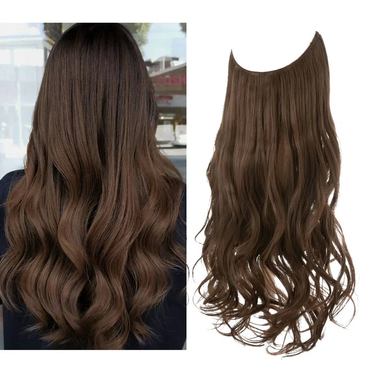 Echthaar Extensions met Natuurlijke Golvende Volume Blond 35-45cm
