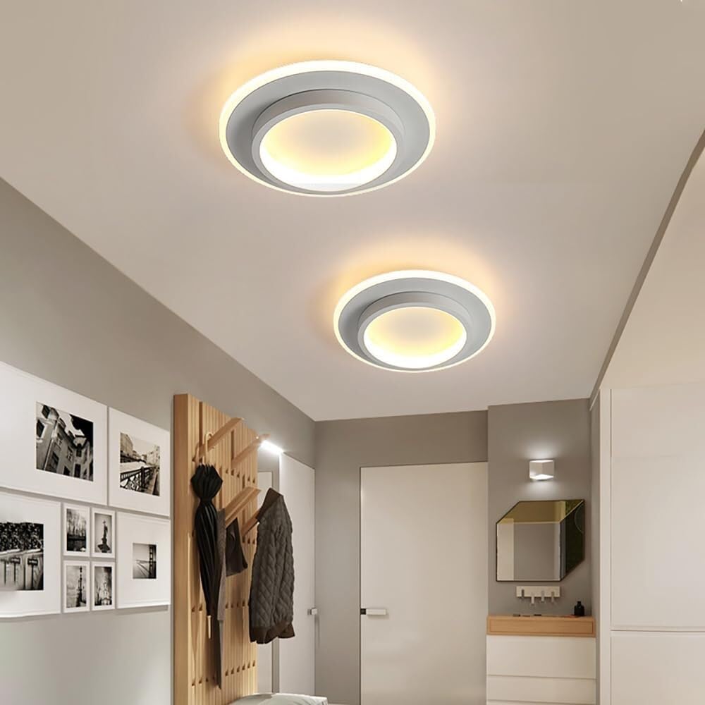 Plafondlamp Rond LED Modern Halo Design Metaal Acryl Flush Mount