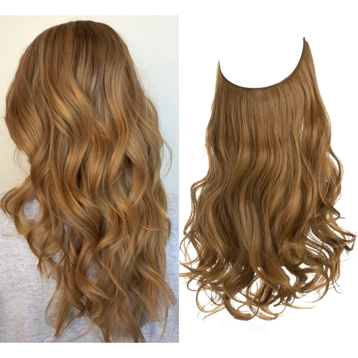 Echthaar Extensions met Natuurlijke Golvende Volume Blond 35-45cm
