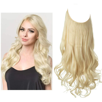 Echthaar Extensions met Natuurlijke Golvende Volume Blond 35-45cm