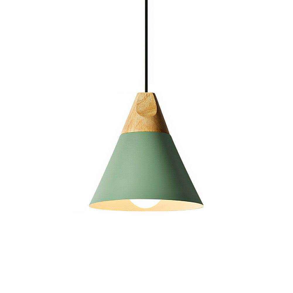 Hanglamp Hout Aluminium E27 Kleurrijk Eetkamer Woonkamer Keuken Designlamp Modern