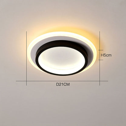 LED plafondlamp rond 10W 20W zwart wit slaapkamer hal woonkamer moderne plafondverlichting lage plafondlamp