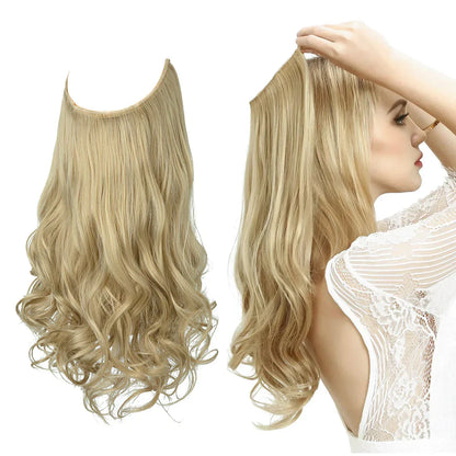 Echthaar Extensions met Natuurlijke Golvende Volume Blond 35-45cm