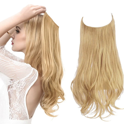 Echthaar Extensions met Natuurlijke Golvende Volume Blond 35-45cm