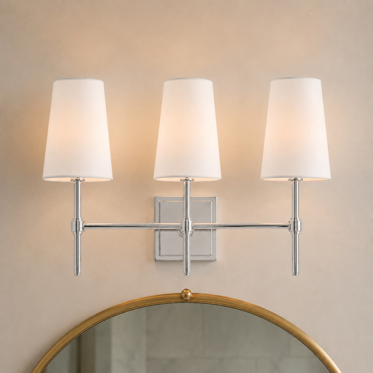 Wandlamp met linnen kap - retro metalen wandverlichting voor slaapkamer en gang