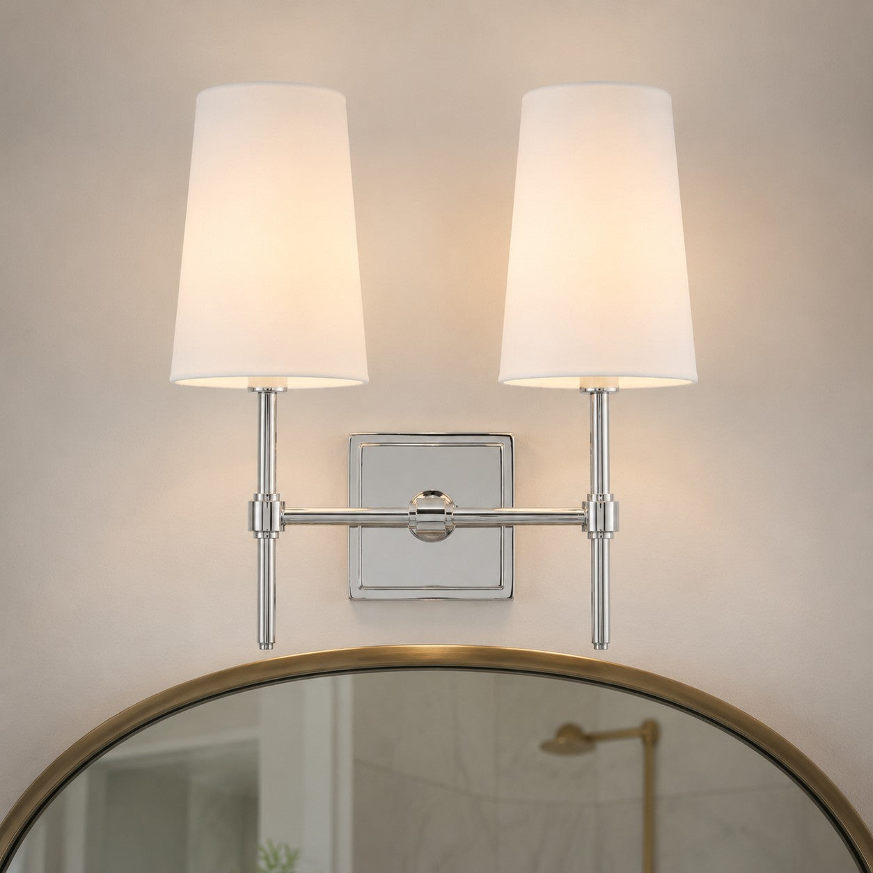 Wandlamp met linnen kap - retro metalen wandverlichting voor slaapkamer en gang