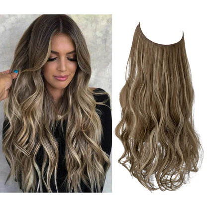 Echthaar Extensions met Natuurlijke Golvende Volume Blond 35-45cm