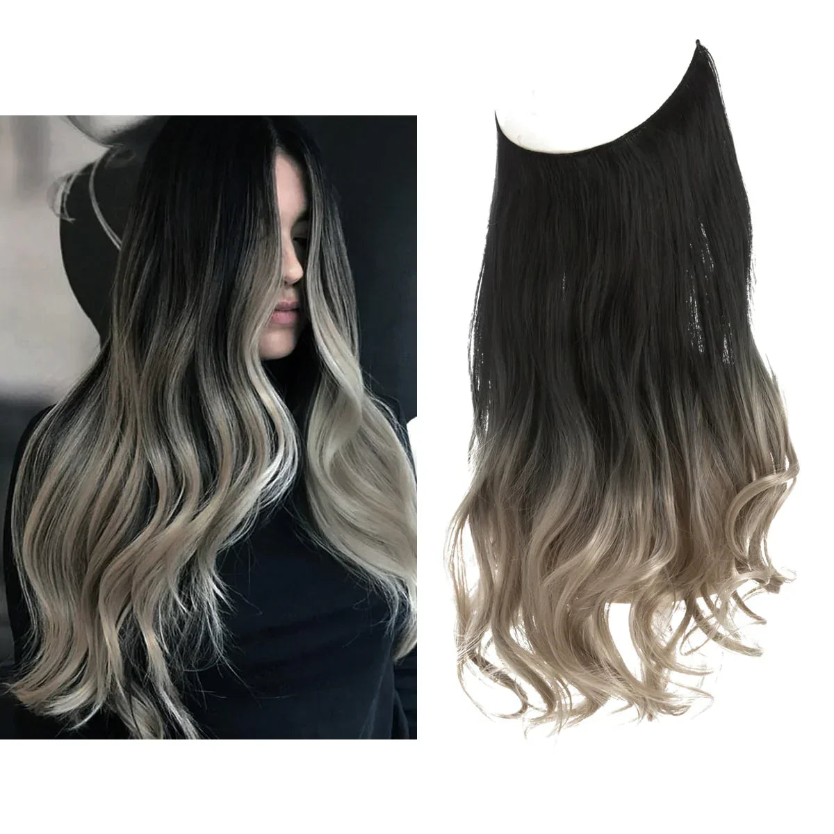 Echthaar Extensions met Natuurlijke Golvende Volume Blond 35-45cm