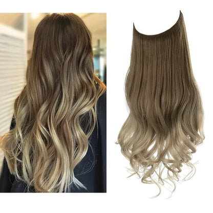 Echthaar Extensions met Natuurlijke Golvende Volume Blond 35-45cm