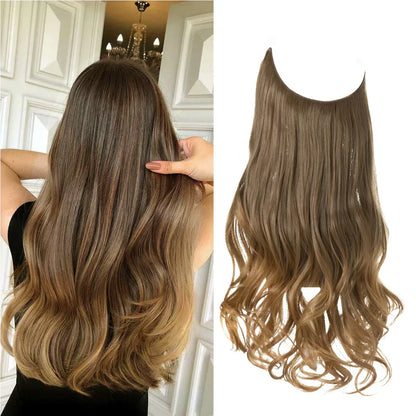 Echthaar Extensions met Natuurlijke Golvende Volume Blond 35-45cm