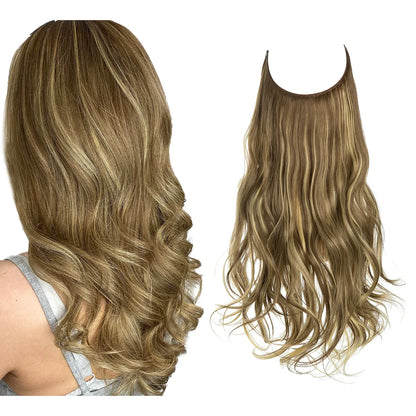 Echthaar Extensions met Natuurlijke Golvende Volume Blond 35-45cm