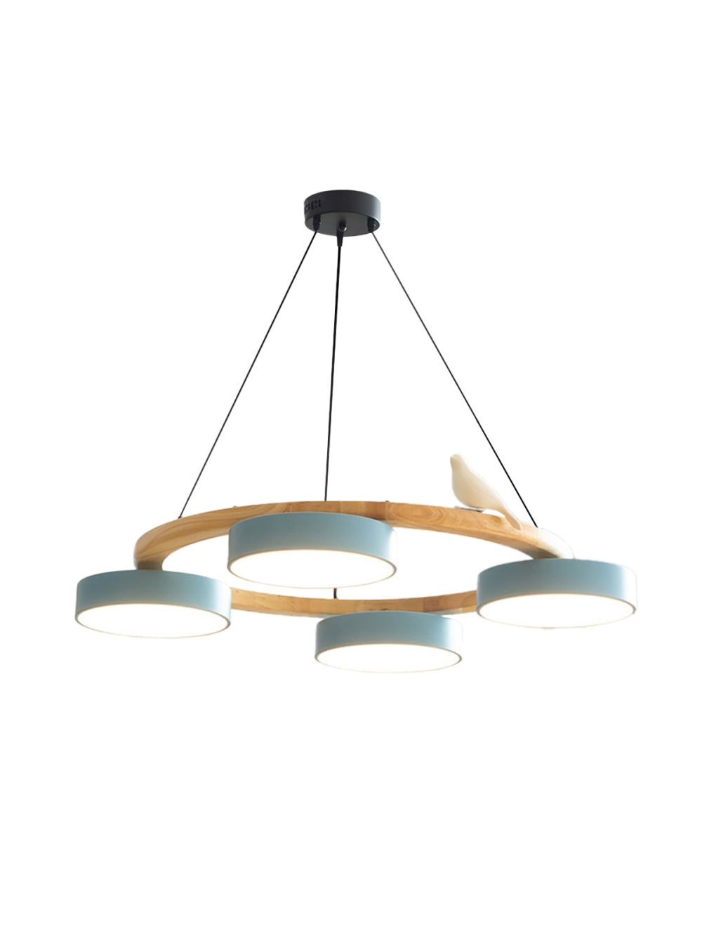 Decoratieve Vogelkroonluchter met Gekleurde Cirkels voor Eetkamer en Woonkamer