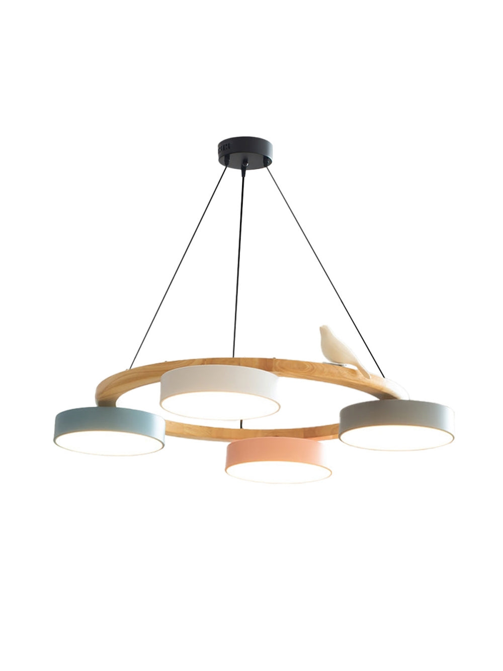 Decoratieve Vogelkroonluchter met Gekleurde Cirkels voor Eetkamer en Woonkamer