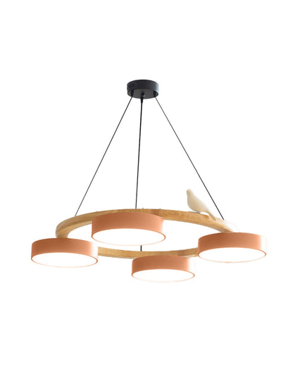 Decoratieve Vogelkroonluchter met Gekleurde Cirkels voor Eetkamer en Woonkamer