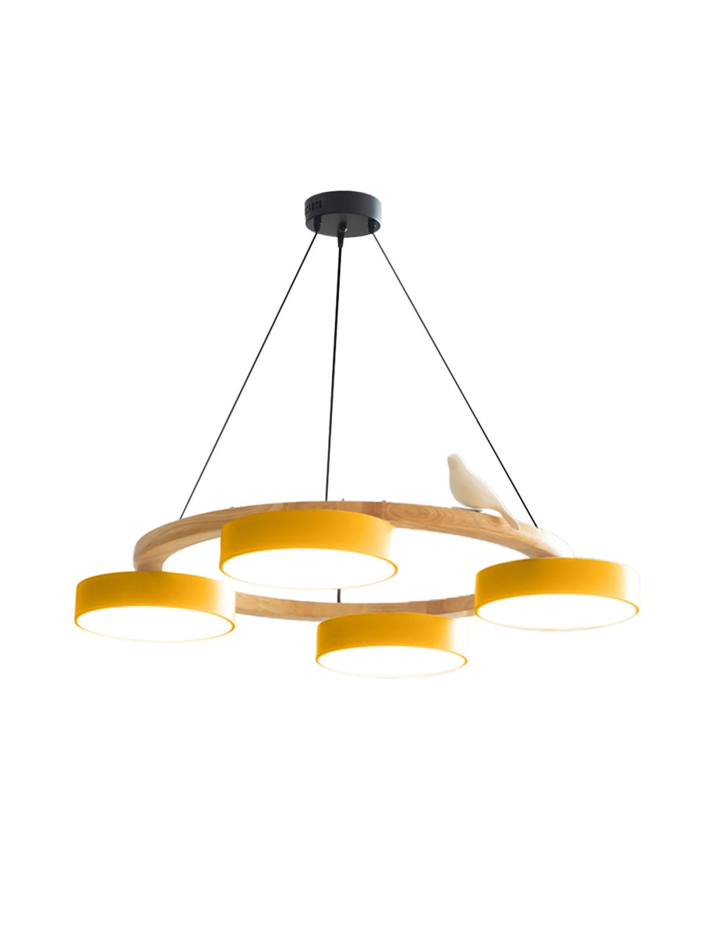 Decoratieve Vogelkroonluchter met Gekleurde Cirkels voor Eetkamer en Woonkamer