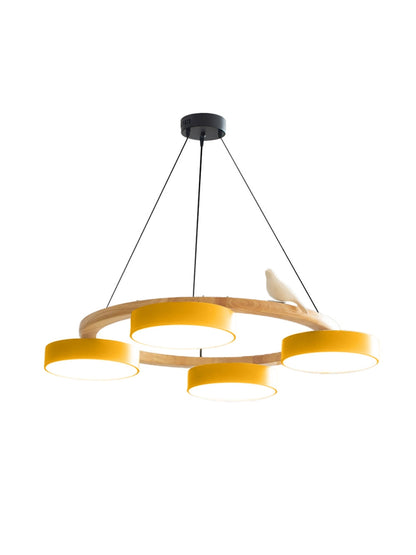 Decoratieve Vogelkroonluchter met Gekleurde Cirkels voor Eetkamer en Woonkamer
