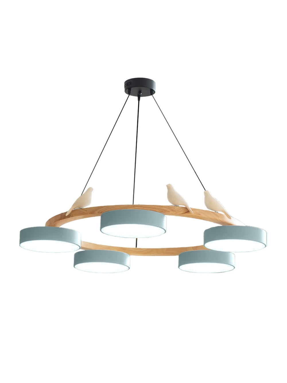 Decoratieve Vogelkroonluchter met Gekleurde Cirkels voor Eetkamer en Woonkamer