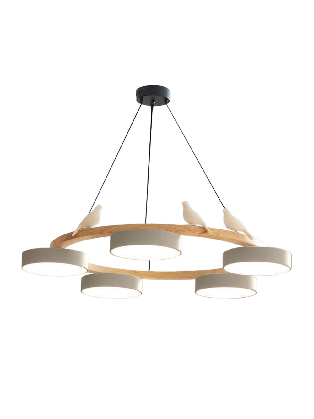Decoratieve Vogelkroonluchter met Gekleurde Cirkels voor Eetkamer en Woonkamer