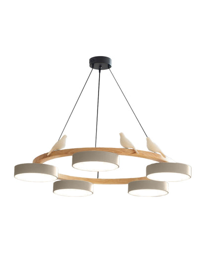 Decoratieve Vogelkroonluchter met Gekleurde Cirkels voor Eetkamer en Woonkamer