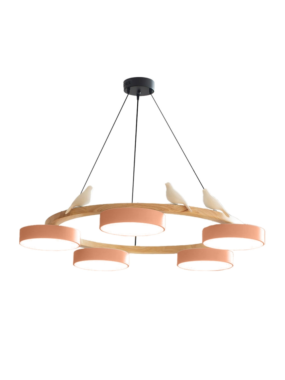 Decoratieve Vogelkroonluchter met Gekleurde Cirkels voor Eetkamer en Woonkamer