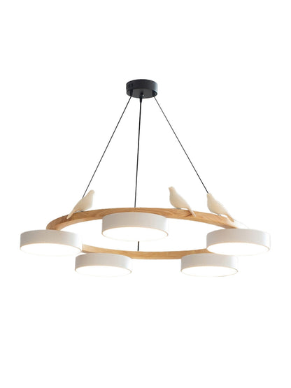 Decoratieve Vogelkroonluchter met Gekleurde Cirkels voor Eetkamer en Woonkamer