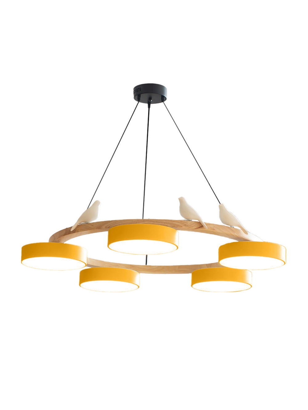Decoratieve Vogelkroonluchter met Gekleurde Cirkels voor Eetkamer en Woonkamer