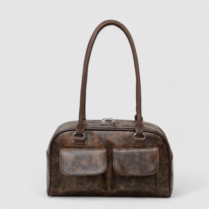 Vegan Schoudertas Dames Vintage Stijl 27 cm