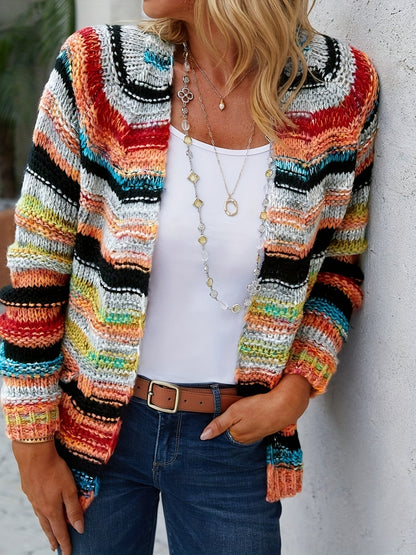 Gebreide Cardigan Meerkleurig Zacht Acryl - StudioMarella