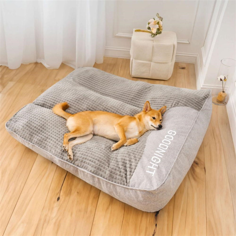 Hondenmand Pluche Antislip Wasbaar Bruin 80x64cm Orthopedisch Hondenbed Groot