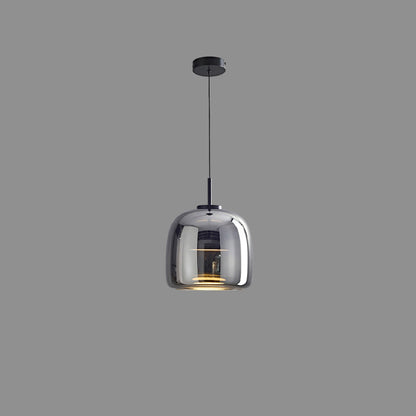 Hanglamp Geblazen Glas Amber Goud Rond Verstelbaar Eettafel Woonkamer Modern